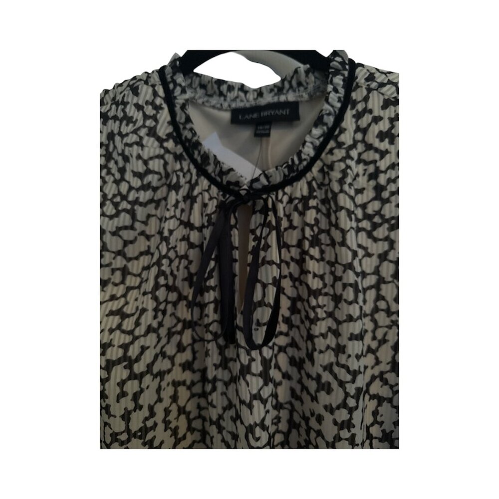 Lane Bryant Black & Tan Long Sleeeve Blouse - NWT - Size 18/20 - Picture 5 of 5